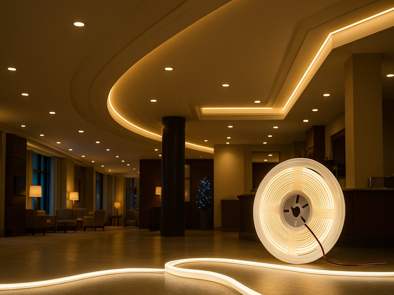 Hotel lobby led strip