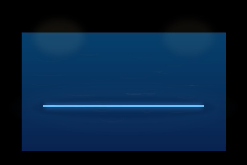 A luxury water feature with underwater linear lighting, showing clear blue illumination submerged in the water.