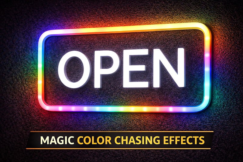 A dynamic GIF-style image showing a custom 