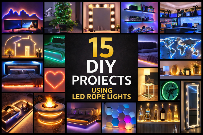 creative 15 DIY projects using led rope lights