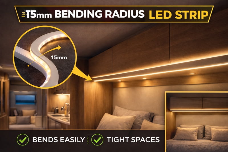 15mm bending radius led strip rv cabinet