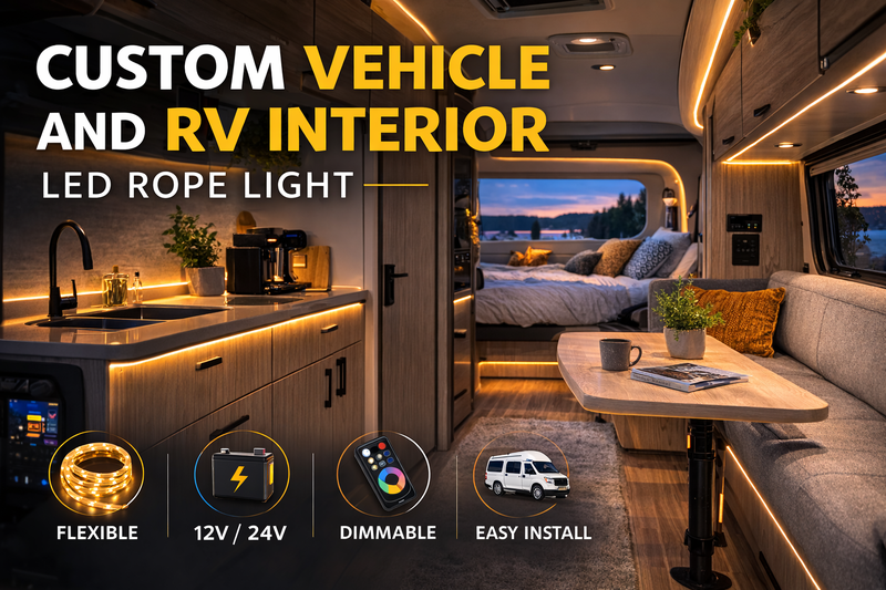 custom vehicle and rv interior led rope light