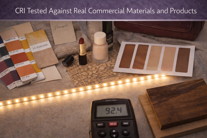 CRI Tested Against Real Commercial Materials and Products CRI tested against real commercial materials and products