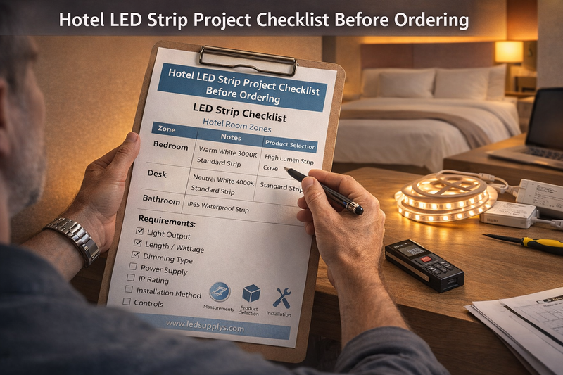 Hotel LED strip project checklist before ordering