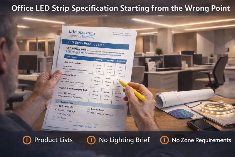 Office LED Strip Specification Starting from the Wrong Point Office LED strip specification starting from wrong point