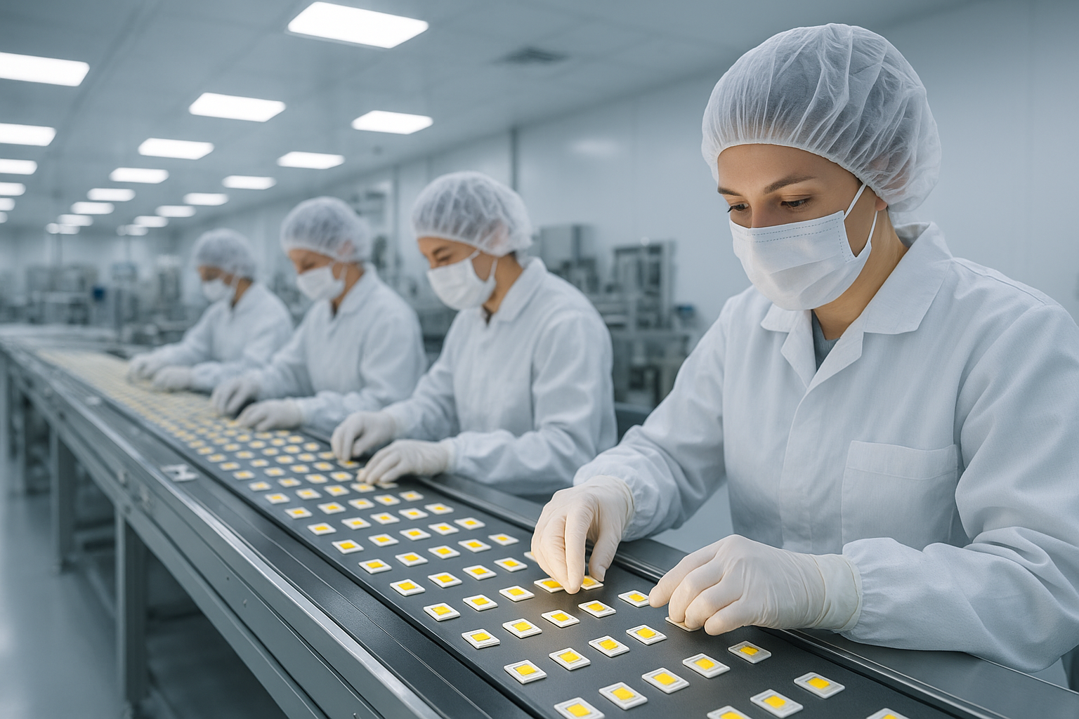 LED chip binning quality control factory inspection