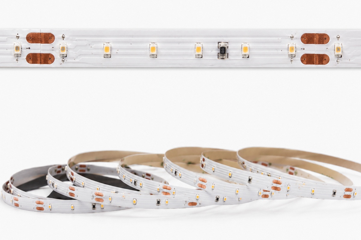 SMD LED strip product photo showing multiple strip widths