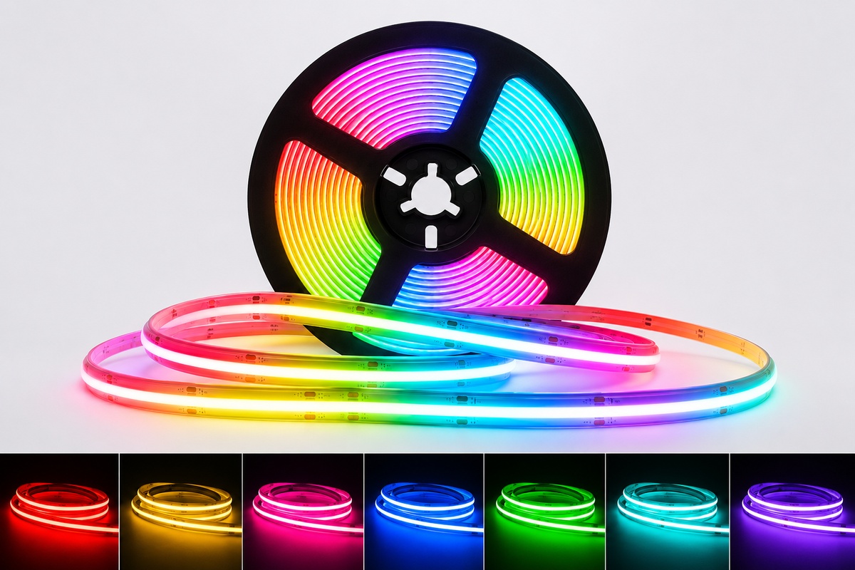 RGB COB LED Strip Light - Multicolor Reel