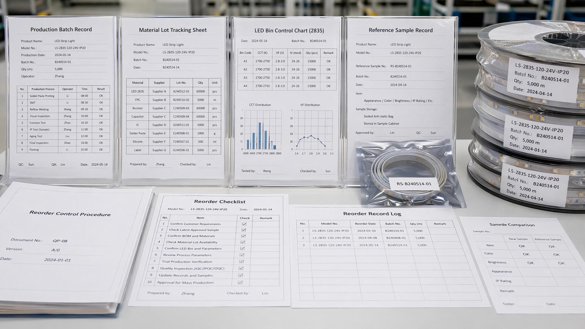 How factories should document reorder control