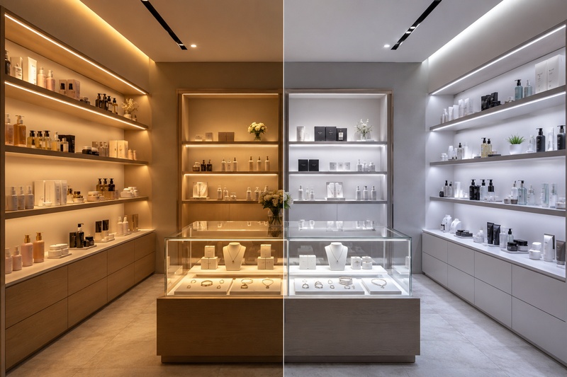 Retail and Display Lighting with Tunable White COB LED Strip