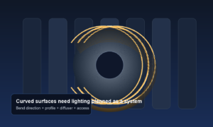 LED strip lighting for curved walls columns and arched details